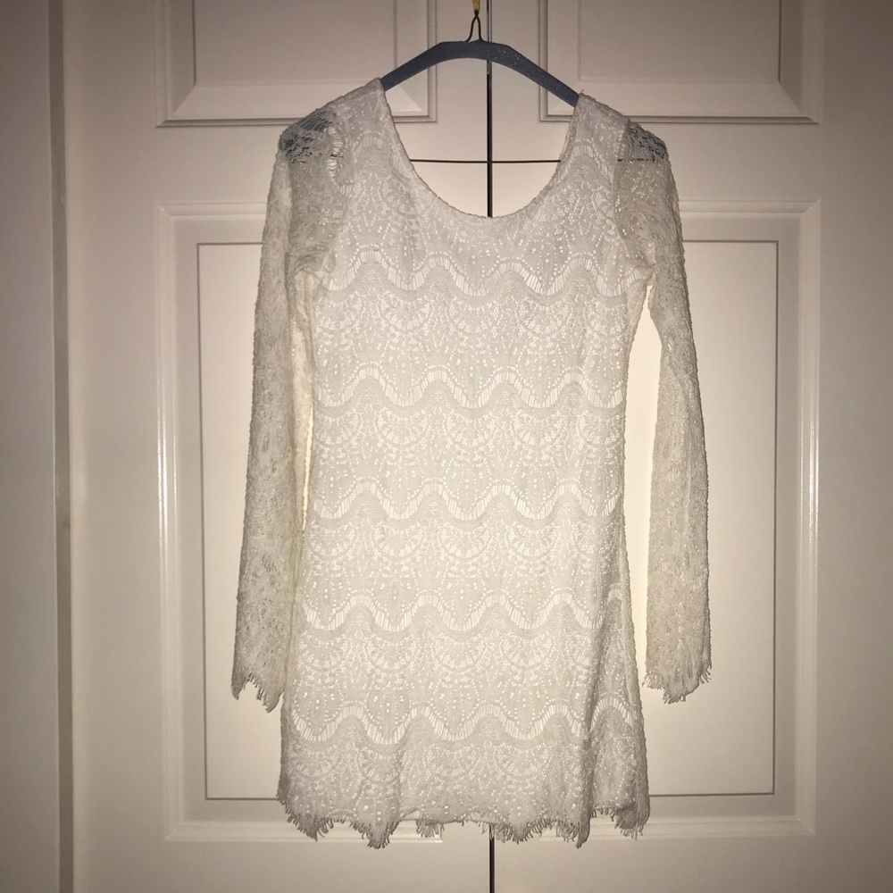Butterflies & Zebras Kids Large White lace dress!!